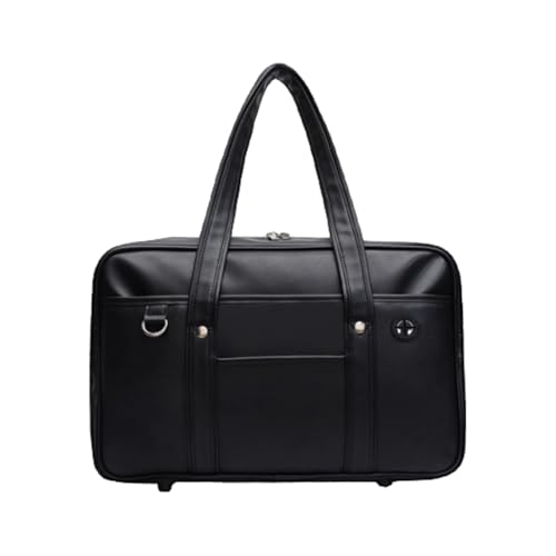 [Sembiko] スクールバッグ 高校生 なレザー 強化された耐久性 人間工学に基づいたショルダーストラップ..