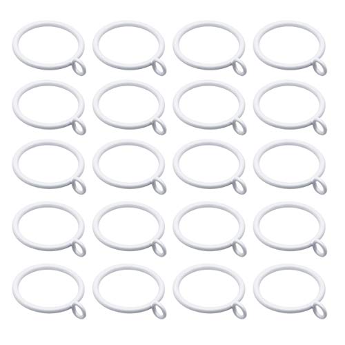 KaiYiカーテンリングフック 38mm スライドリング 金属 カーテンリング 直径30mmまでのポールに適用 ホ..