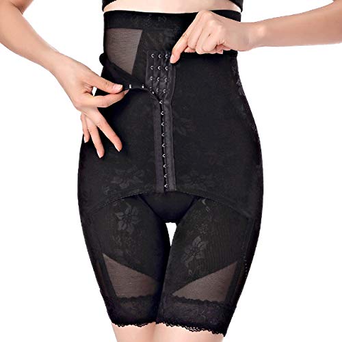 [All hanabi] 骨盤矯正 ガードル ハイウエスト 補正下着 夏用 お腹引き締め くるくる落ちない 補正ショーツ 骨盤ベルト ヒップアップ ウエストニッパー コルセット 着圧 産後ガードル (ブラッ