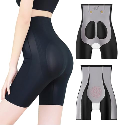 [Comonsava] ヒップアップショーツ ガードル お腹引き締め 美尻 産後 骨盤 お腹 着圧 補正下着 ハイウエスト シームレス 長時間履ける 柔らかい レディース 1枚 ブラック M