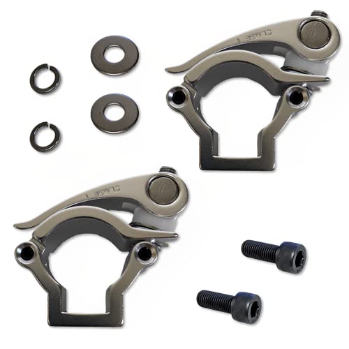 solunaterra スコップホルダー 汎用 ジムニー スコップ 固定 4WD オフロード クランプ 2個セット (シルバー)