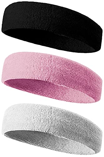 ヘッドバンド ヘアバンド 汗止め コットン素材 通気性 伸縮性 吸汗速乾 抗菌防臭 無地 髪留めらかい スポーツターバン 肌触りが柔らかい ランニング ダンス ヨガ ジョギング 男女兼用 (ブラ
