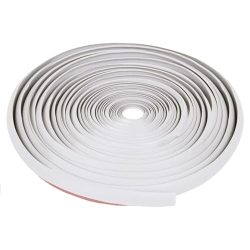 FUKUMIDO エアロモール ゴム ヘッドライト 車 ドア フェンダーモール ドアエッジ プロテクター 防水 t字 型 5m 白 ホワイト 幅5mm