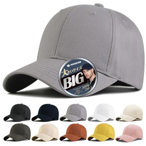 [Andeor] キャップ メンズ 大きいサイズ 帽子 【特大60-68cm・UPF50+測定済み・2重型崩れにくい】 キャップメンズ 深め 紫外線対策 メッシュ 刺繍 シンプル おしゃれ 野球帽 調整可能 ゴルフ アウ