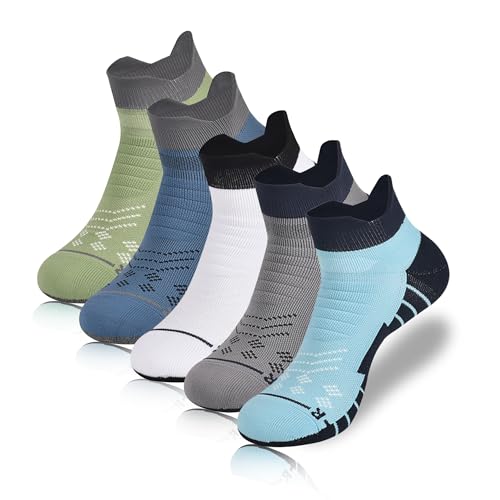 [Kozy More] 靴下 メンズ スポーツソックス ソックス 5足組 スポーツ ランニング 衝撃吸収 速乾 通気性..