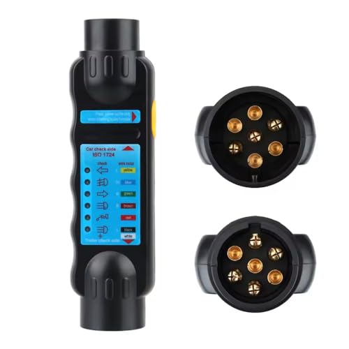 zmart 12V トレーラー テスター 7 ピン アダプター 診断ツール 配線 チェック ライト テスト プラグ ソ..