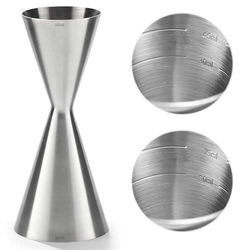 メジャーカップ ジガーカップ タンブラー カクテル メジャー 60/90ml 目盛り付き 真空 断熱 ウイスキー..