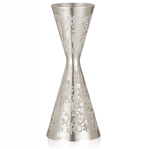 Liroyal ダブルヘッド メジャーカップ 304ステンレス製 30ml/60ml 厚手一体型 - 目盛りクリア 業務用/..