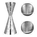 WOMLEX メジャーカップ 目盛り ジガーカップ カクテル ウイスキー 計量 一体型 ステンレス鋼 (スケルトン, 30ml / 60ml)