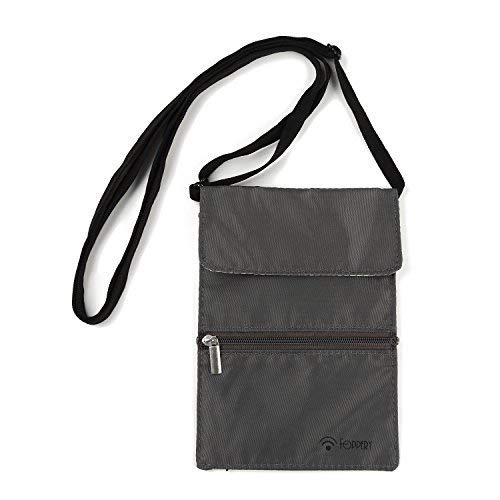 [Foppery] パスポートケース 首下げ スキミング防止 超軽量 ネックポーチ 電磁波遮断 防犯対策 パスポ..