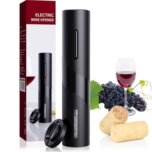 CREERJOY ワインオープナー 電動 ワイン 栓抜き コルク抜き ボタンを押すだけで簡単にコルク栓を抜ける..