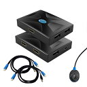 ES-Tune KVM切替器 2入力1出力 HDMI 4K対応 USB2.0搭載 usb 切替器 手動式切替スイッチ ケーブル・コントローラー付属 給電不要 W...