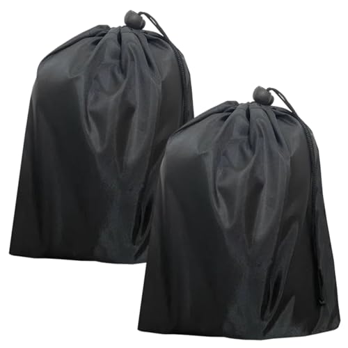 Jravezt 巾着袋 大きな 2枚入 大容量 収納ポーチ 無地 防水 防塵 特大サイズ 収納袋 着替え袋 衣類袋 ..