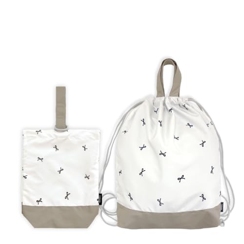 [Dear　Cologne] 撥水 入園入学 2点セット 体操着袋 上履き入れ 大きめ 子供 キッズ 大容量 マチ付き ..