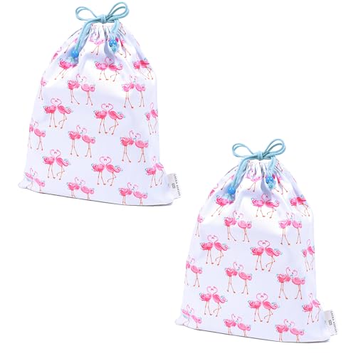 COLORFUL CANDY STYLE LAURA ASHLEY 巾着 大 体操服袋 Pretty Flamingo 2枚セット おしゃれ 体操服入れ..