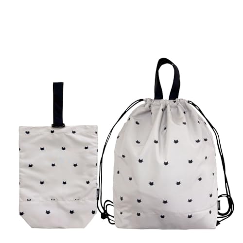 [Dear　Cologne] 撥水 入園入学 2点セット 体操着袋 上履き入れ 大きめ 子供 キッズ 大容量 マチ付き ..