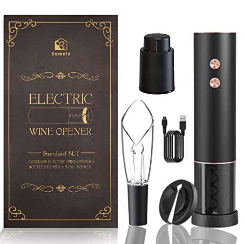 (ソメイエ) ワインオープナー 電動 喜ばれるギフト 【ソムリエ監修】コルク抜き ワインストッパー ポア..