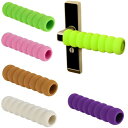 ドアノブ レバー カバー シリコン製 柔らかい 滑らない クッション 家庭ドアノブカバー 静電気防止/子供ケガ防止/防衝突/衝撃吸収/滑り止め 取り付け簡単 5個セット(ホワイト+グリーン+