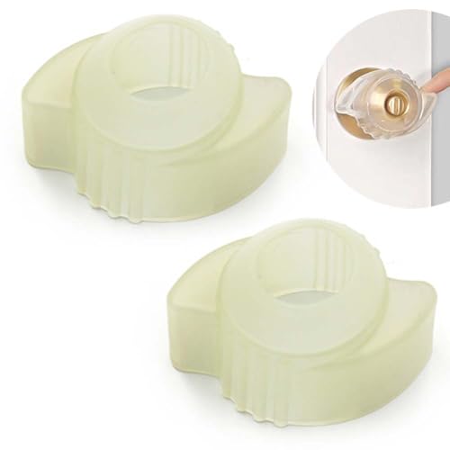 ドアノブカバー 握り玉用 滑り止め 蓄光タイプ 安全保護ドアノブカバー ドアノブカバー 子供 安全ロッ..