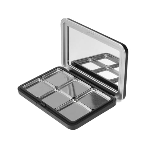 Coollooda アイシャドウケース 空 アイシャドウパレット 空ケース メイク収納ケース アイシャドー 空パレット 手作り アイシャドウ容器詰め替え DIYケース 空の化粧パレット 化粧鏡付き