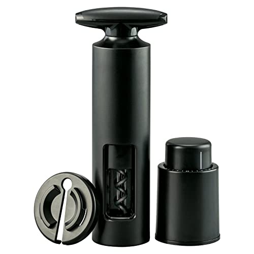 コモライフ ワインオープナー (カッター&ストッパー付) コルク抜き ボトル オープナー 栓抜き 真空保存