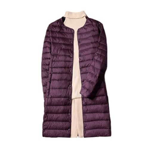 [スフォン] 軽量 ダウンジャケット レディース ロング丈 ダウンコート 大きいサイズ（M-4XL） ウルトラライト インナーダウン 暖かい 防風 防寒 春 秋 冬 シンプル 体型カバー カジュアル 収