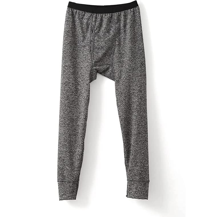 [白鷺ニット] 厚手 裏起毛 あったか インナー タイツ メンズ レギンス 防寒 冬 前開き P0385E-R (M, チ..