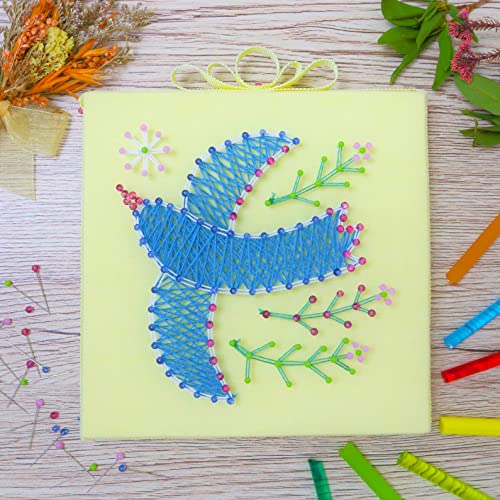 TUKUMO まち針ストリングアート 夏休み 自由研究 手芸キット 工作キット 手作りキット 北欧 子供 大人 ..