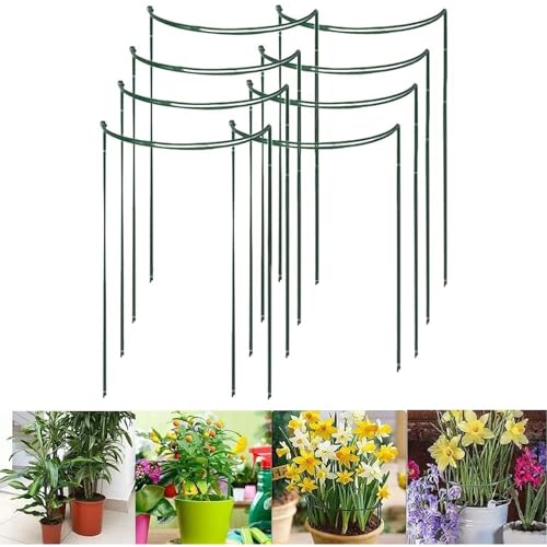 Yivoumi 植物支柱 4点セット 40*25cm 花ささえ 園芸支柱 植物サポート 観葉植物 つる性植物 観葉支柱 ..