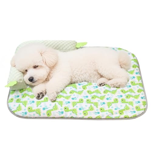 犬 猫 ベッド 夏 ひんやりマット 冷却マット ペット用マット 夏用 枕付き 滑り止め 折り畳める 防水 冷感クールマット ひんやりシート 通気性 手洗い お手入れ簡単 熱中症 暑さ対策 繰り返