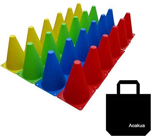 Aoakua 18cm マーカーコーン 収納袋 セット (24本 各6個)
