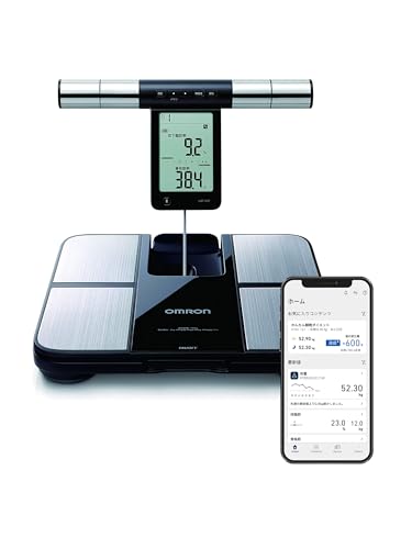 オムロン 体重 体組成計 カラダスキャン ブラック KRD-703T スマホ連動 データ自動転送 全身測定方式 部位別測定 BMI 骨格筋率 体脂肪率 OMRON connect対応