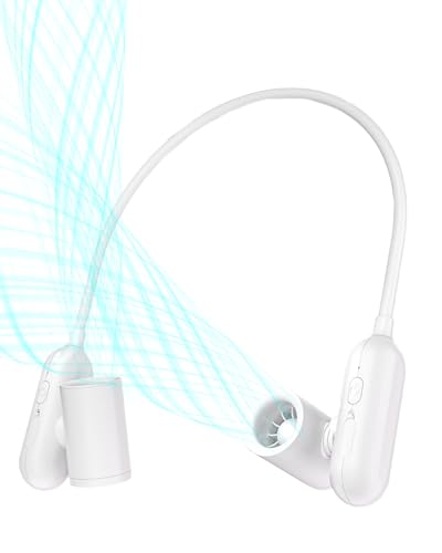 首掛け扇風機 ネックファン【業界最強7m/s風速｜超軽量｜屋外対応型】 高速ドローンモーター搭載 360°角度調整 左右独立送風 Type-C急速充電 ポータブル扇風機 風量3段階調節 高温対策/スポ