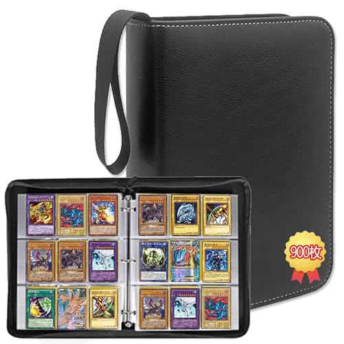 カードファイル 9ポケット 900枚収納可能 50枚 トレカ ファイル 表面の防水性と耐摩耗性のクリ ...