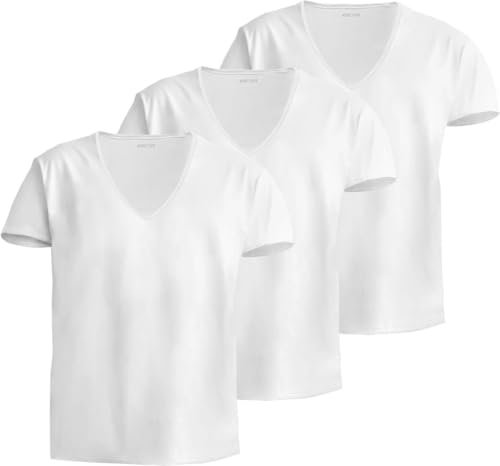 [fun.] インナーシャツ メンズ 夏 吸汗速乾 接触冷感 3枚組 Vネック 帝人 AIRCTIVE ホワイト 2L