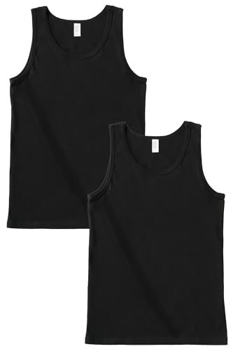 [ラボニウム] コットン100% タンクトップ メンズ 2枚セット 綿 肌着 インナー 無地