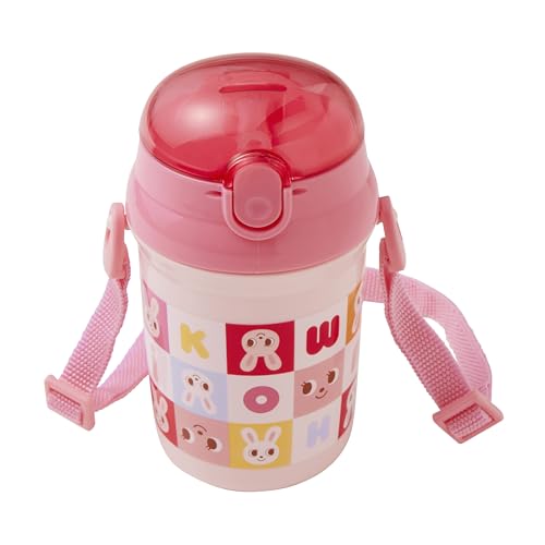 [ミキハウス] ストローホッパー 340ml 水筒 ストロー付き ロゴ くま うさぎ 日本製 男の子 女の子 ベビ..