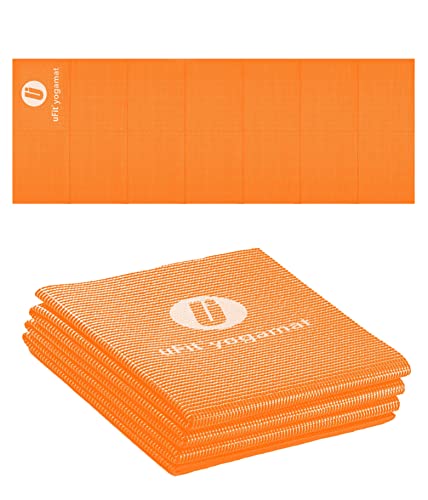 【日本国内メーカー】uFit Yogamat ヨガマット 折りたたみ 4mm 痛くない 滑らない 900g 軽量 61cm*173c..
