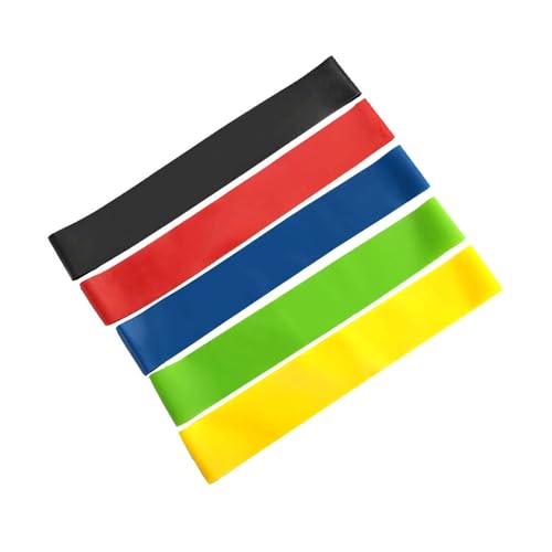 【DHK】トレーニングチューブ ゴムバンド 5本セット ループバンド 強度別 フィットネス用 筋トレ・リハビリ・ストレッチ対応 男女兼用