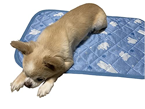 ひんやり冷感ペットマット 2枚セット ペット用クールシート 約40cm×60cm 三層の冷感素材 ブルー