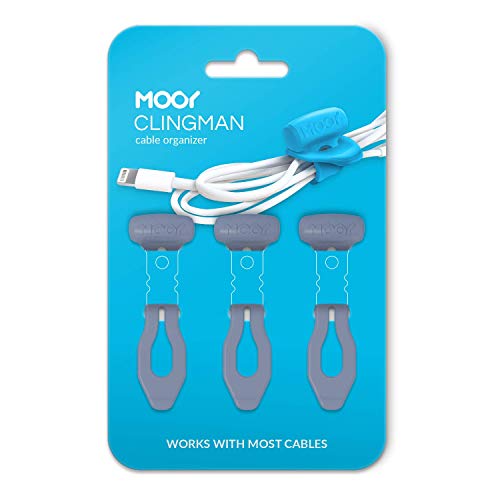 MOOY CLINGMAN(モーイ・クリングマン) ケーブルまとめ シリコンゴム製 3本セット カラフル 伸びる (ラ..