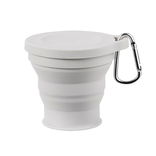 MAEXUS キャンプ コップ 180ml 折り畳みコップ耐熱 蓋付きコップ 折りたたみカップ シリコン コップ 軽量で使いやすい旅行マグカップ 漏れ防止蓋付きの食品グレードシリコン製 携帯コップ -