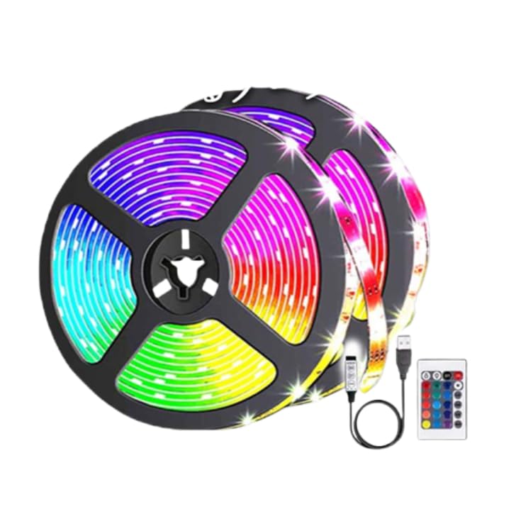 テープライト 5m usb ライト テープ リモコン 間接照明 調光調色 切断可能 高密度 マルチカラー 両面テ..
