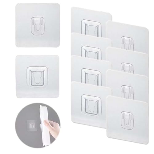 電源タップ 固定ホルダー コンセントホルダー 壁掛け フック 粘着スナップ 雄雌フック 粘着 ネジ止め不..