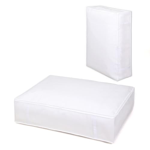 アストロ 敷布団収納ケース 通気性の良い不織布がホコリなどの汚れをガード 出し入れや持ち運びがしやすい持ち手付き 布団収納 布団袋 収納ケース 引っ越し ホワイト 822-30