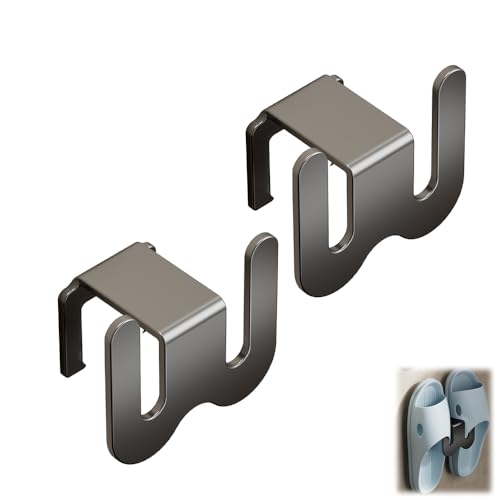 SSZYMAOYI スリッパラック 壁掛け 強力粘着式 省スペース 玄関 浴室 ベランダ対応 スリッパ 収納 ラック 穴開け不要 壁面傷つけない おしゃれ 玄関スリッパ立て 室内サンダル収納ラック 2個セ