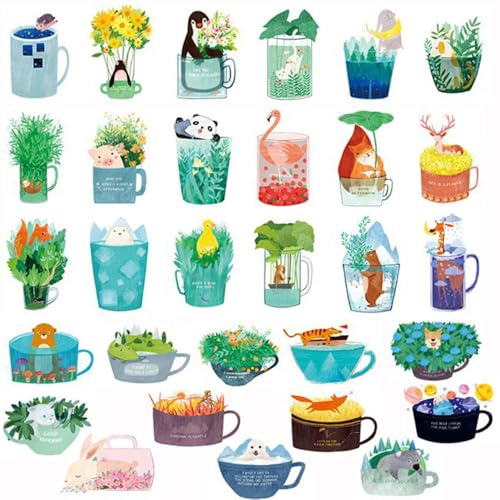 moin moin ポストカード メッセージカード 30枚セット 30種 コップ アニマル クレヨン イラスト フラワー 花束 桜 英字 コーヒー リス きつね...