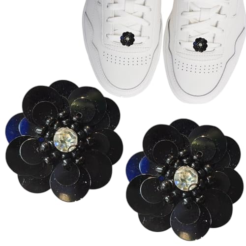 [GrandslamEX] スパンコール 立体フラワーシューズピアス 2個セット ラインストーン シューピアス シュ..