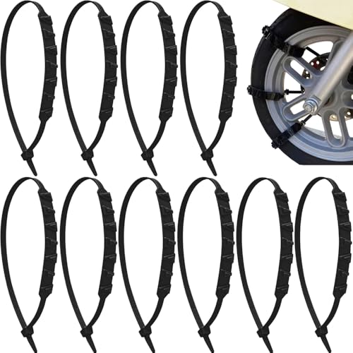 オートバイ用 タイヤチェーン 10本セット バイク スノーチェーン バイク 用 スノーチェーン タイヤ チ..