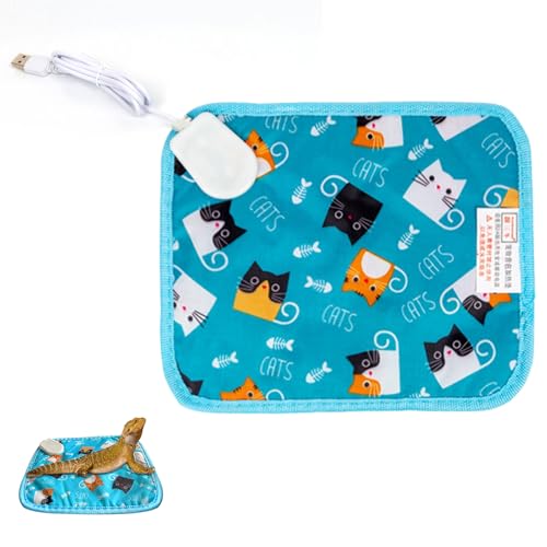 ペットヒーター 小動物用ホットカーペット 猫 犬 ペット用 ヒーターマット ペット用ホットカーペット 漏電防止 難燃性 USB給電式 カバー 寒さ対策 18*22cm 犬 猫 ハムスター ハリネズミなどの